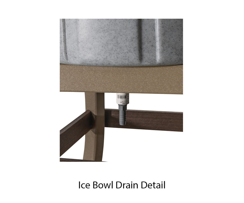 Amish WLP 48" Round Poly Dining Table With Ice Bowl in Center - Walnut Lane Poly - Amish MAde Poly 48" Round Dining Table With Built-In Ice Bowl 4