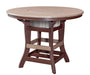 Amish WLP 48" Round Poly Dining Table With Ice Bowl in Center - Walnut Lane Poly - Amish MAde Poly 48" Round Dining Table With Built-In Ice Bowl