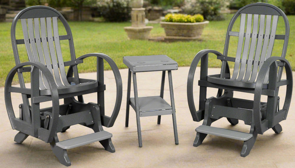 Amish Wagon Wheel Polybent Balcony Glider - E-Mar Poly - Original Polybent Glider 1