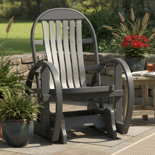 Amish Wagon Wheel Polybent Glider - E-Mar Outdoor - Amish Made Poly Glider