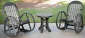 Amish Wagon Wheel Polybent Rocking Chair - E-Mar Poly - Amish Made Poly Rocking Chair 1