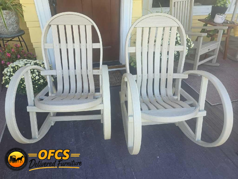 Amish Wagon Wheel Polybent Rocking Chair