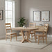 Amish Waldo Single Pedestal Table - Modern Amish Pedestal Table - Brown Maple OCS-138 Latte - In Dining Room Photo