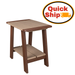 Amish Walnut Lane Rectangle End Table Quick Ship Tudor Brown on Weatherwood Amish Poly Furniture Fast Lead Time In-Stock