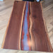 Walnut Live Edge Epoxy River Table Amish Made Front Facing