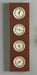 Weather Station Amish Built Cherry OCS 107 Washington Stain Includes Quartz Clock, Thermometer and Barometer, Hygrometer Front Facing