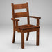 Amish Western Dining Chair - Rough Sawn - Arm Chair