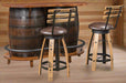Whiskey Barrel Bar Table Amish Made Front Facing