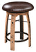 Whiskey Barrel  Stool with Swivel Seat Amish Made Front Facing