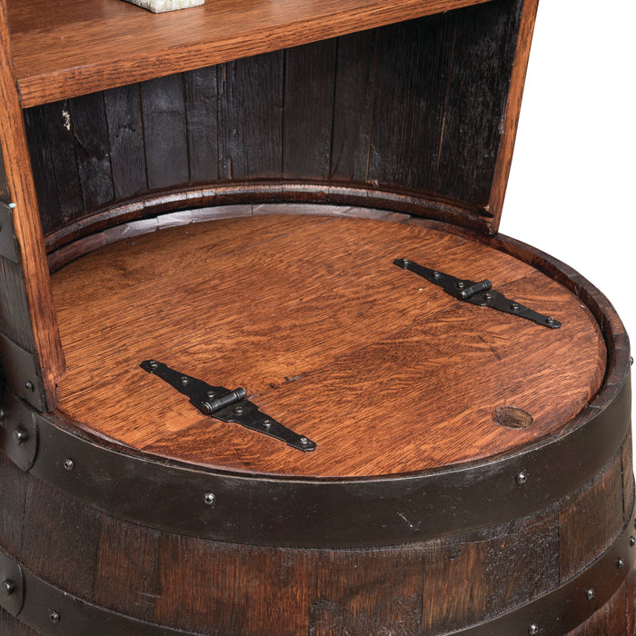 Amish Whiskey Barrel Hutch Close Up