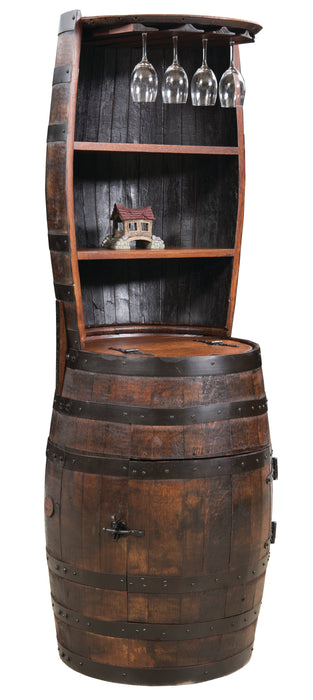 Whiskey Barrel Hutch Amish Made Front Facing