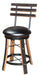 Whiskey Barrel Reverse Leg Stool with Swivel Seat Amish Made Front Facing