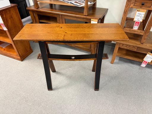 Amish Whiskey Barrel Sofa Table QSWO 113 Michaels Rustic Barrel Design