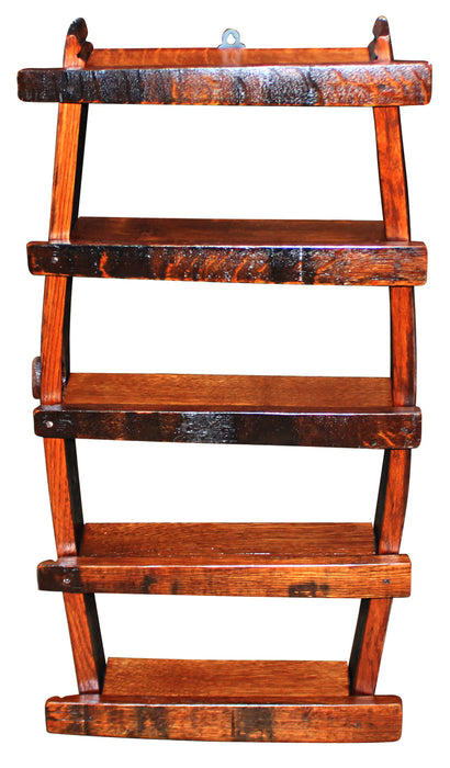 Whiskey Barrel Wall Spice Rack Amish Made Front Facing