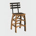 Whiskey Barrel Stave Bar Stool Amish Made Front Facing