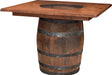 Whiskey Barrel Table Rustic Quarter Sawn White Oak OCS 113 Michaels Stain Top Amish Made Front Facing