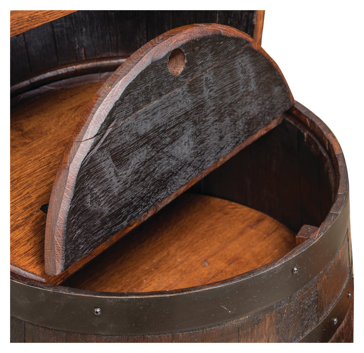 Whiskey Barrel Top Open Front Facing