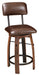 Whiskey Barrel Upholstered Bar Stool Amish Made Front Facing