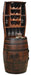 Whiskey Barrel Wine Bottle Holder Hutch Wine Bottle and Goblet Storage Amish Made Front Facing