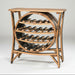 Amish Whiskey Barrel Wine Rack Sofa Table with Half Barrel Storage