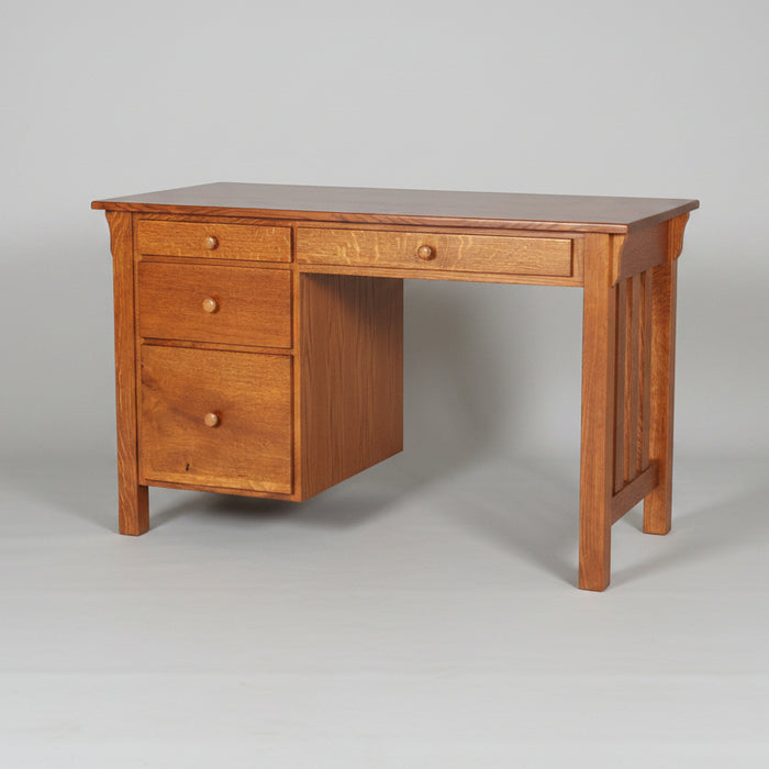 Wide Slat Mission Single Pedestal Desk Single Pedestal Desks Mission