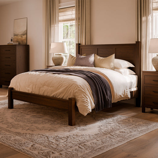 Amish Williamsburg Modern Bedroom Set - Solid Cherry OCS-122 Cocoa- J&M Woodworking - Amish Made Modern Bedroom Set