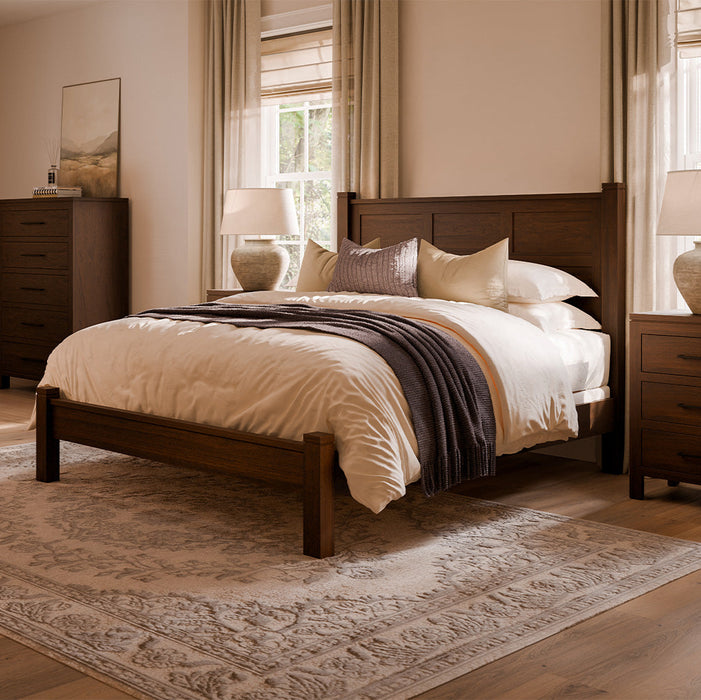 Amish Williamsburg Modern Bedroom Set - Solid Cherry OCS-122 Cocoa- J&M Woodworking - Amish Made Modern Bedroom Set