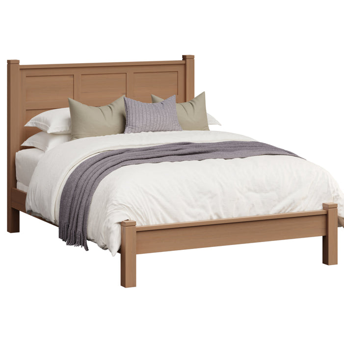 Amish Williamsburg Modern Poster Bed - Solid Cherry AMS-45055 HFG White - J&M Woodworking - Amish Made Modern Bedroom Set