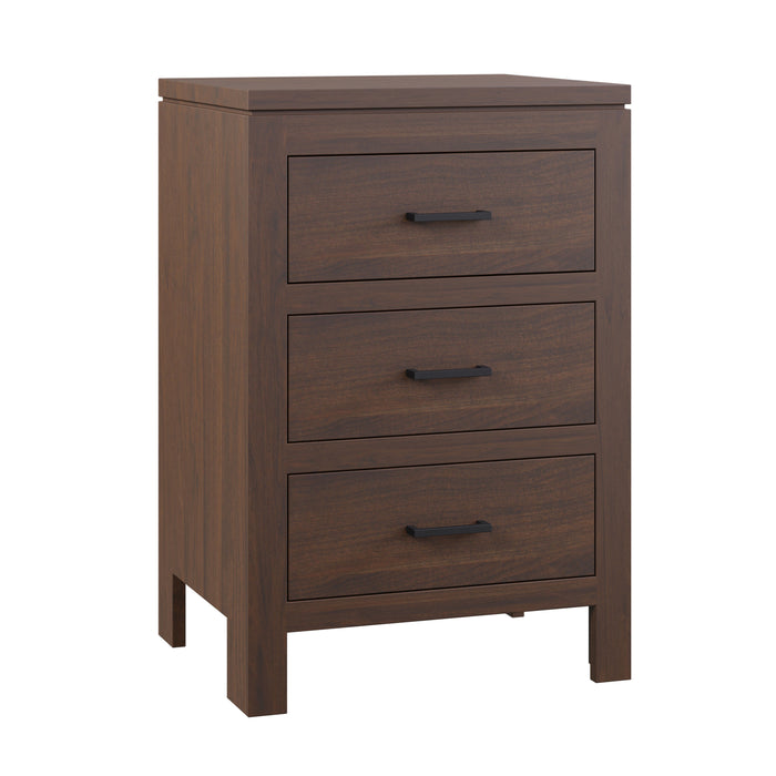 Amish Williamsburg Nightstand - Solid Cherry OCS-122 Cocoa Stain - J&M Woodworking - Amish Made Modern Bedroom Set