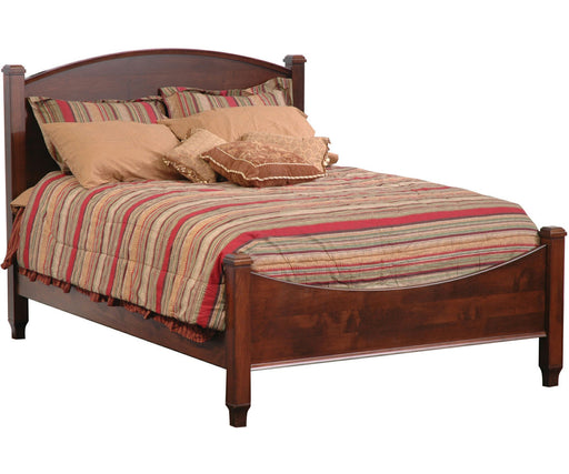 Amish Willow Bed on Brown Maple with Rich Cherry finish, Traditional Look