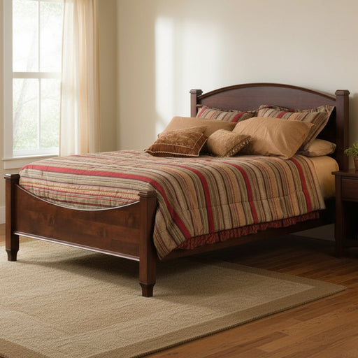 Amish Willow Bed on Brown Maple with Rich Cherry finish, Traditional Look
