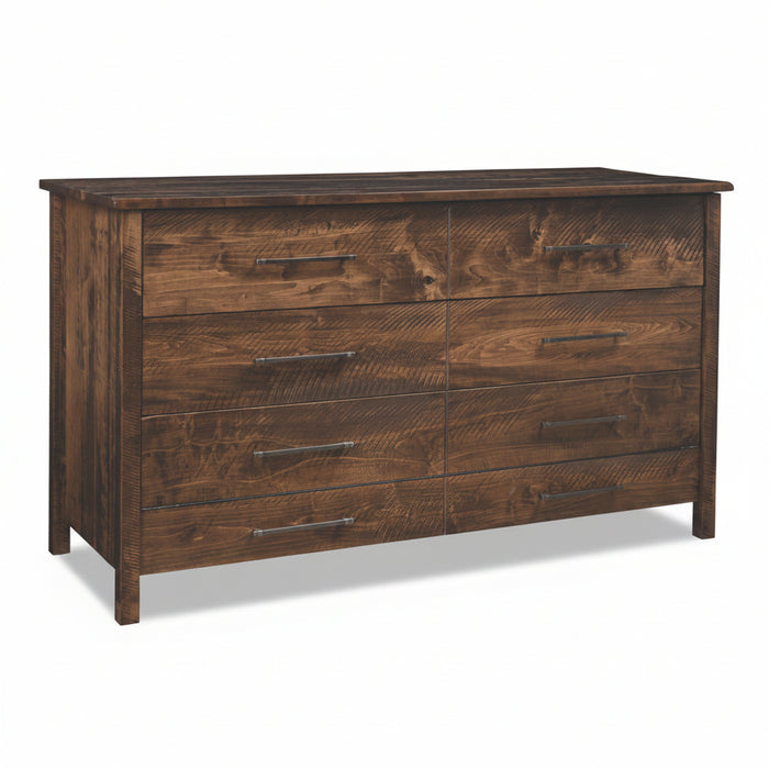 Amish Winstead Rough Sawn Murphy Cabinet Hide-a-Bed - Rough Sawn Brown Maple Fold Out Bed Cabinet - Amish Made Murphy Bed Cabinet - Closed Photo
