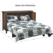 Amish Winstead Rough Sawn Murphy Cabinet Hide-a-Bed - Rough Sawn Brown Maple Fold Out Bed Cabinet - Amish Made Murphy Bed Cabinet - Open Photo With Queen Size Dimensions