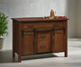 Amish Winston 48" 3-Door Buffet (2503)
Hardware: 55276BBR
1 Adjustable Wood Shelf Behind Each Door