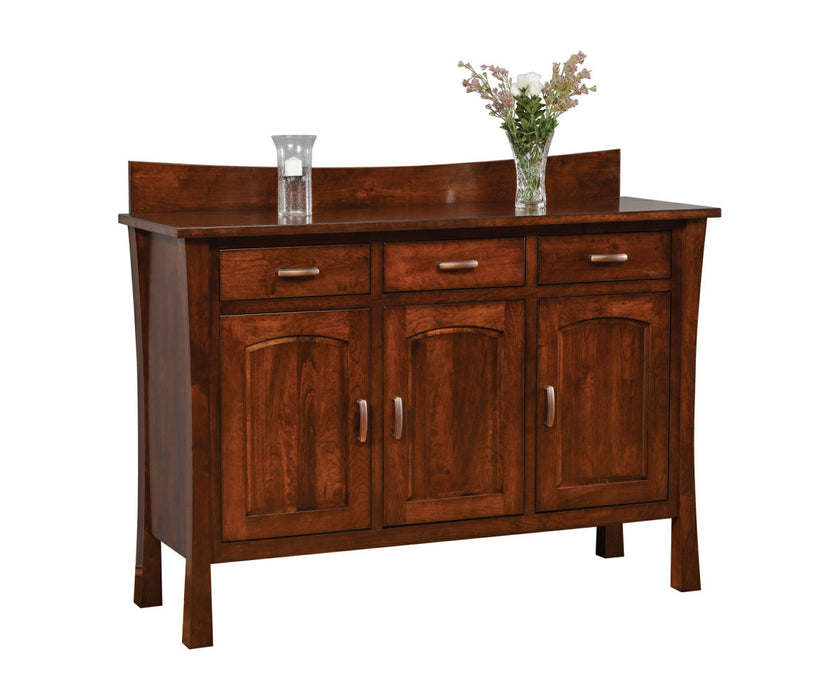 Amish Woodbury Buffet w/ Back Splash
Hardware: K519-96 DBAC Pulls
2 Adjustable Wood Shelf