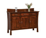 Amish Woodbury Buffet w/ Back Splash
Hardware: K519-96 DBAC Pulls
2 Adjustable Wood Shelf