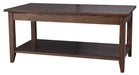 Amish Woodland Coffee Table - Amish 42" Wide x 22" Deep Coffee Table - Solid Oak Amish Coffee Table