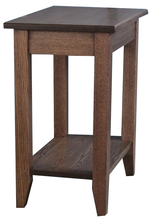 Amish Woodland End Table - Amish 13.5" Wide x 20.5" Deep End Table - Solid Oak Amish End Table