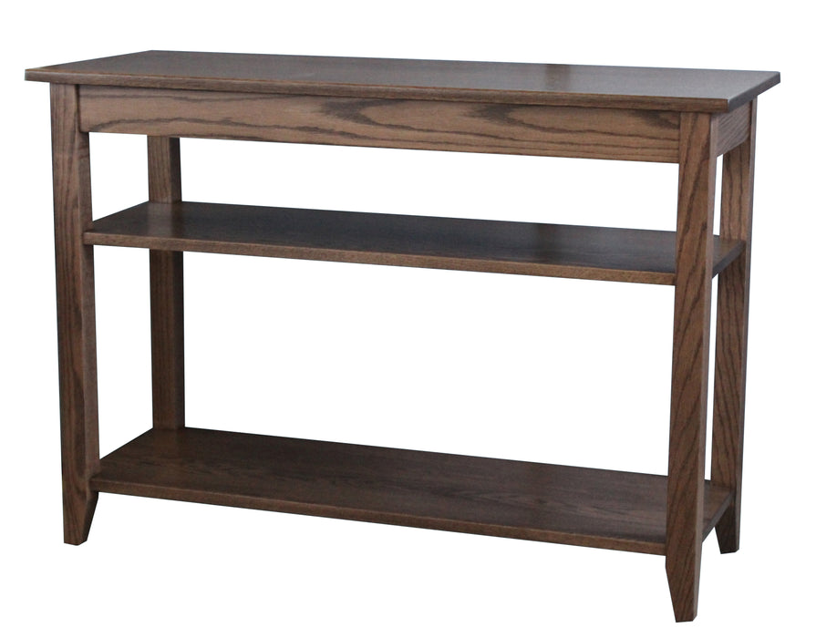 Amish Woodland Sofa Table - Amish 42" Wide x 16" Deep Sofa Table - Solid Oak Amish Sofa Table