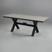 Amish X-Base Dining Table - Driftwood Gray on Black - Buckeye Poly - Main Photo