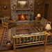 Amish Yellowstone Upholstered Aspen Log Collection Quad M Rustics 