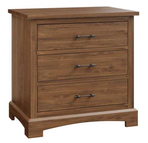 Yorkshire Bedside Chest Brown Maple Almond Front Facing