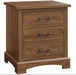 Yorkshire Nightstand 3 Drawer Nightstand Brown Maple Almond Front Facing