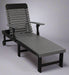 Amish Yukon Chaise Lounge - Dark Gray on Black Poly - Main Photo