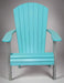 Amish sterling Adirondack Chair - Aruba Blue on Dark Gray Poly - Front Facing Photo