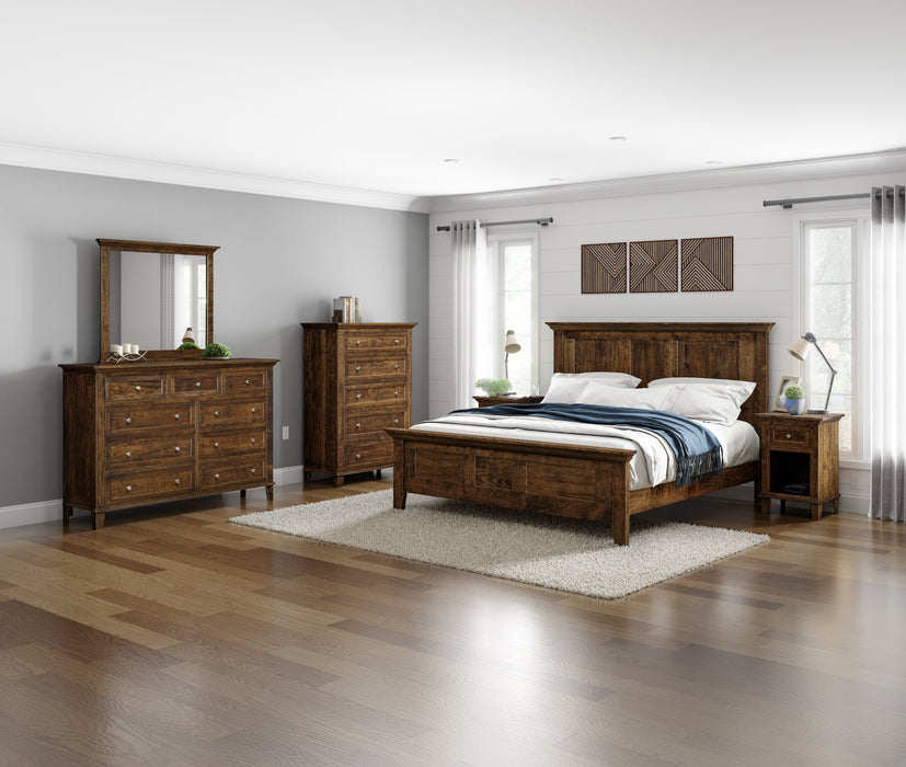 Quick Ship Amish Arlington Bedroom Set 5-Piece Set Contemporary Sunrise Hardware