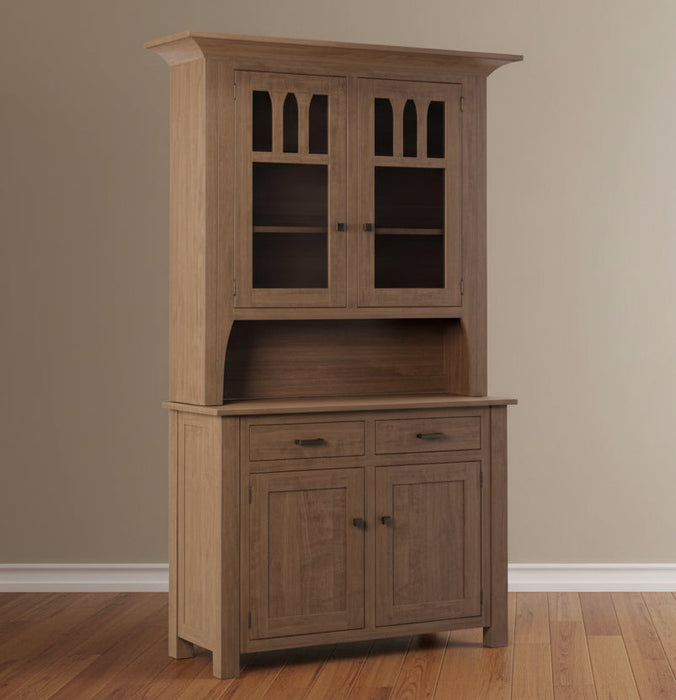 - Standard Hardware: 55271-ORB, 55275-ORB
- Flat Glass
- Solid Wood Sides
- Wood Shelves w/ Plate Groove
- Flush Doors &amp; Drawers
- Dovetailed Drawers
- All Drawers on Full Extension Slides
- Also Available in 3-Door &amp; 4-Door - Bottom = Buffet