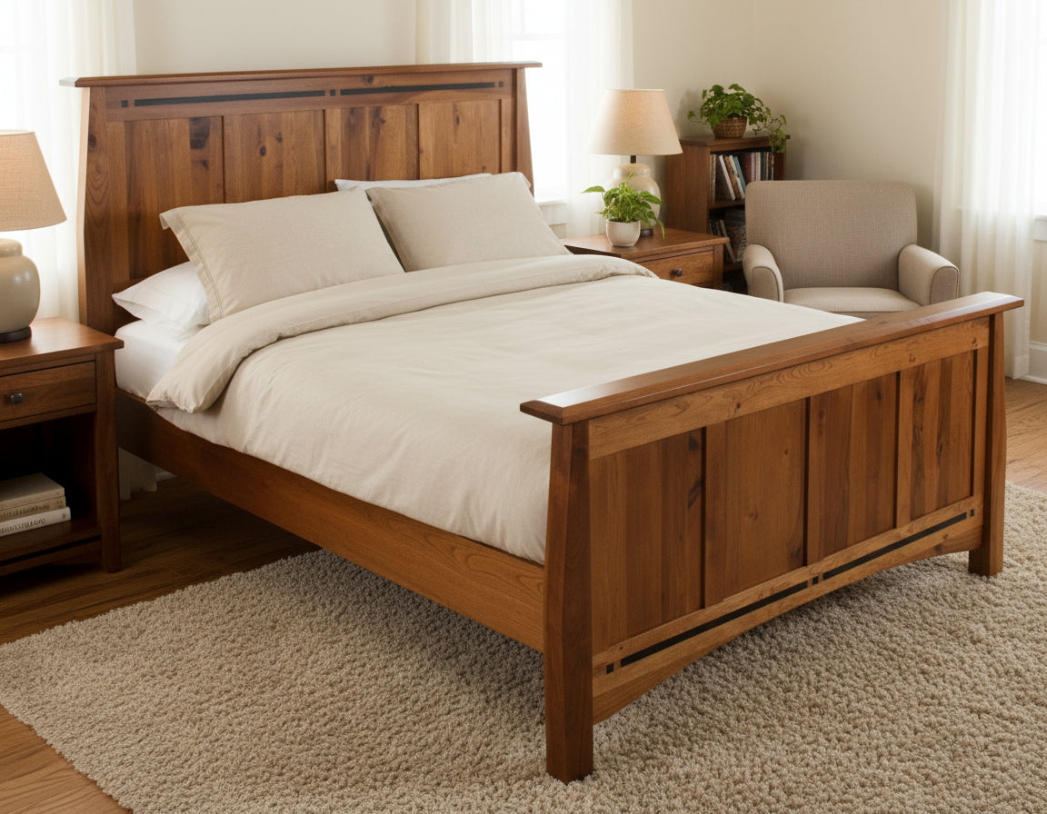 Amish Aspen Collection Panel Beds Farmhouse