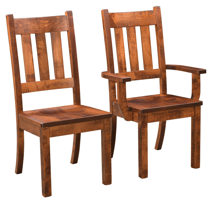 Amish Auburn Dining Chair - Rough Sawn