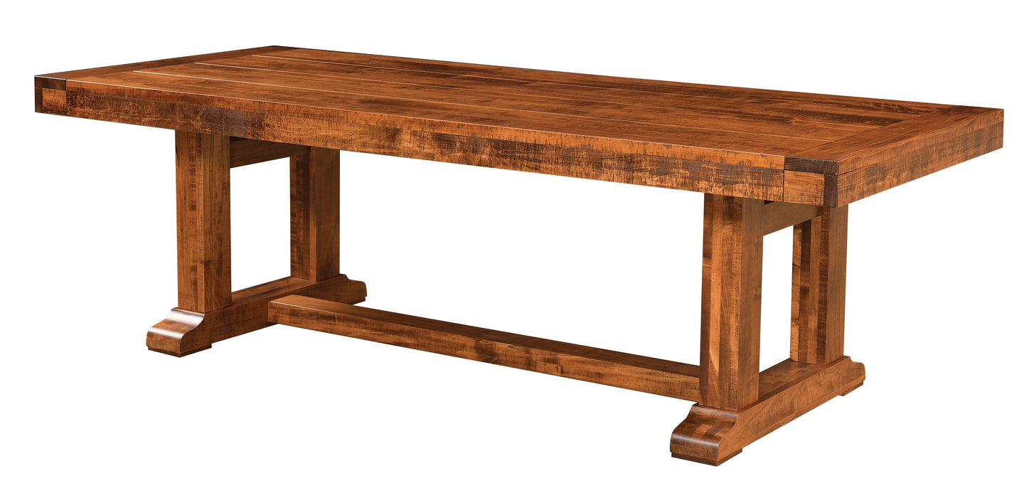 Amish Auburn Trestle Table